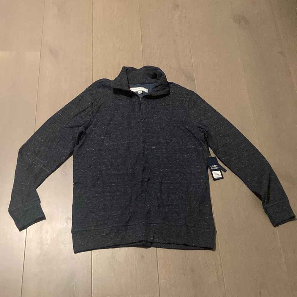 PD&C Navy Speckled Half-Zip Pullover